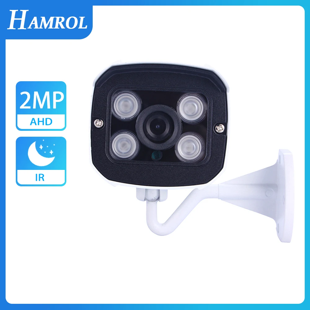 HAMROL 1080P AHD telecamera analogica HD 2.8MM obiettivo grandangolare visione notturna impermeabile telecamera Bullet CCTV per interni/esterni