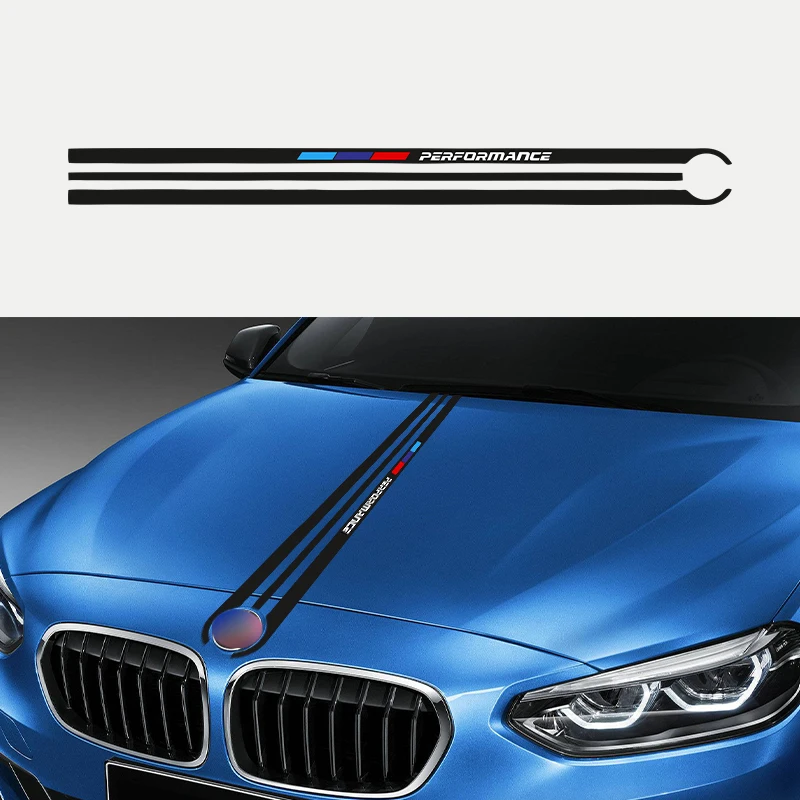 G036 140X12CM TPIC Carbon Fiber Car Hood Sticker For BMW F30 F32 F20 E90 E60 E70 E46 E39 F15 F10 F07 X3 X4 X5 Accessories
