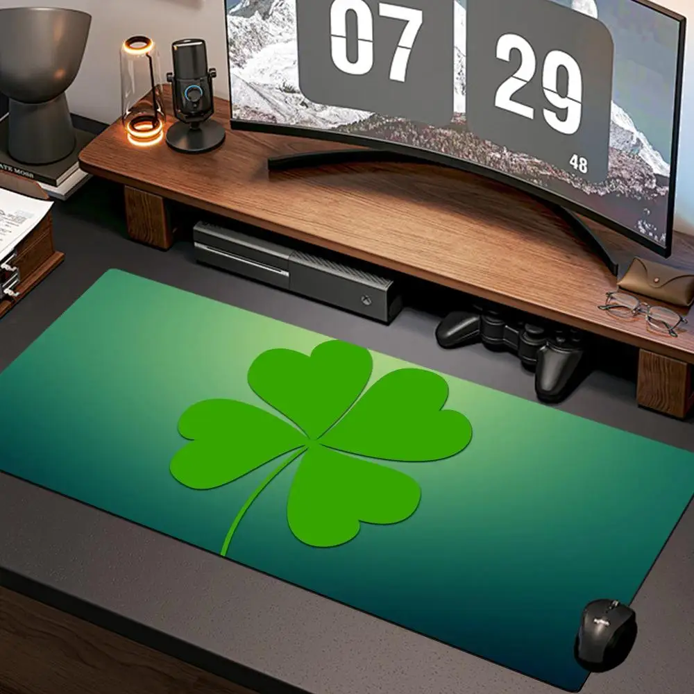 leaf luckly clover Mouse Pad New Computer Home Mousepad XXL Desk Mats Natural Rubber Office Anti Slip Gaming Accessories pad