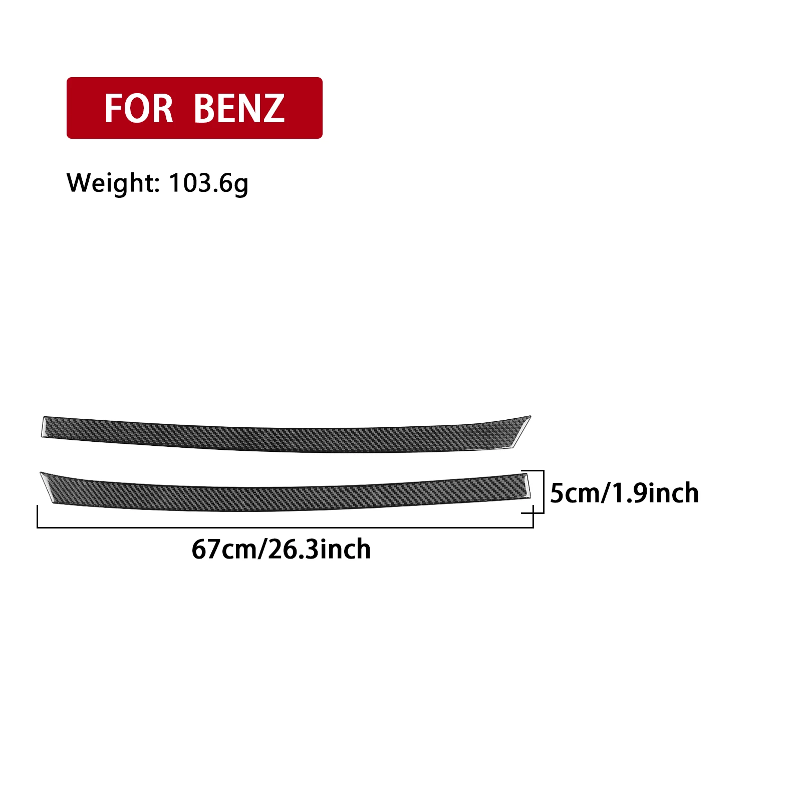 For Benz C-Class W206 2022+ Car Accessories Rear Trunk Decorative Panel Carbon Fiber Interior Panel Set Sticker Modification