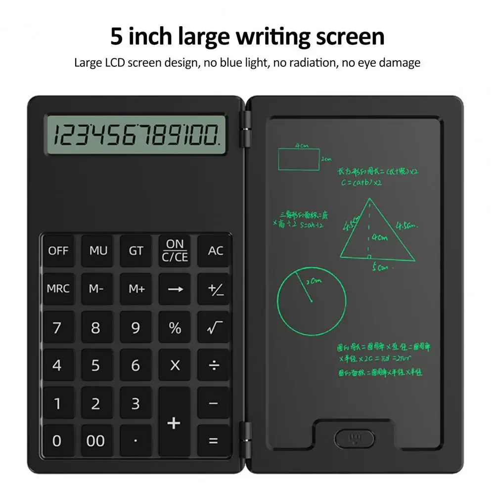 Scientific Calculator with Erasable Writing Board 12 Digits Calculator LED Display Student Calculator Office School Supplies