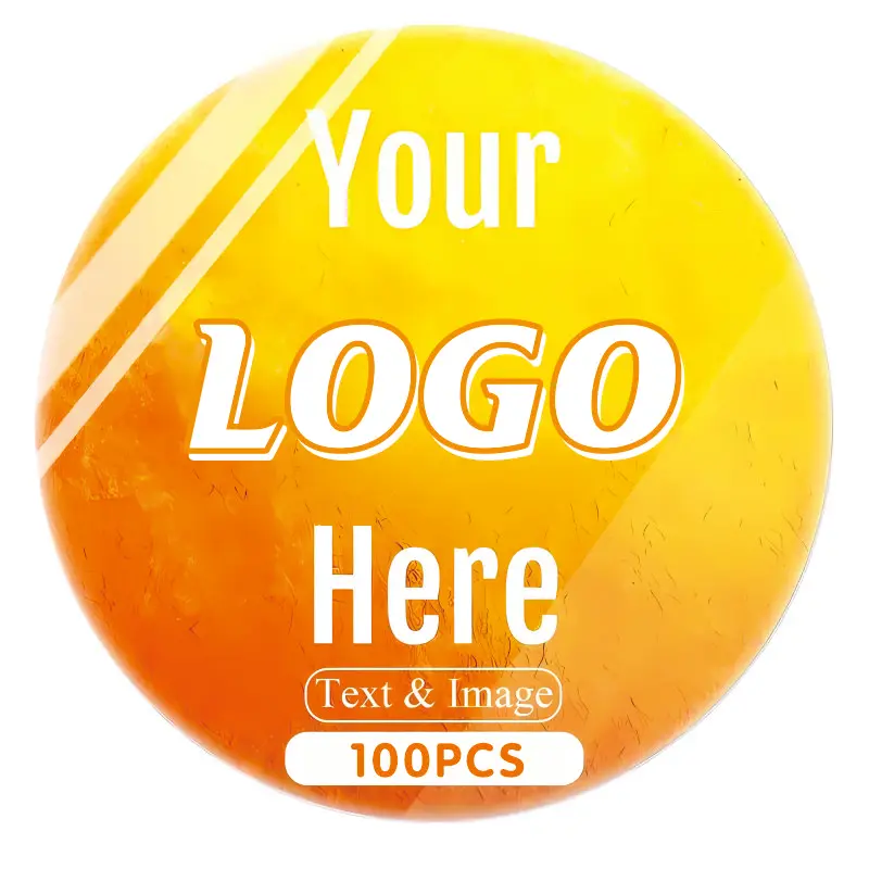 100PCS Custom Logo Stickers Personalized Stickers Company Customized Logo Wedding Birthday Stickers DIY Your Own Logo Stickers