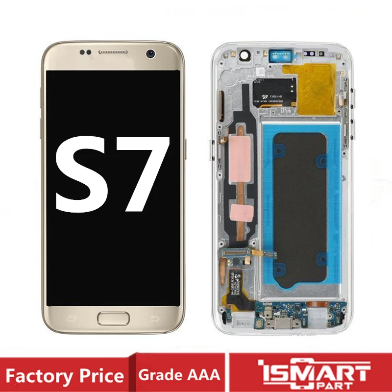 OLED For Samsung Galaxy S7 LCD Display Screen Touch Digitizer Fully Assembly G930 G930F G930A SM-G930F Replacement