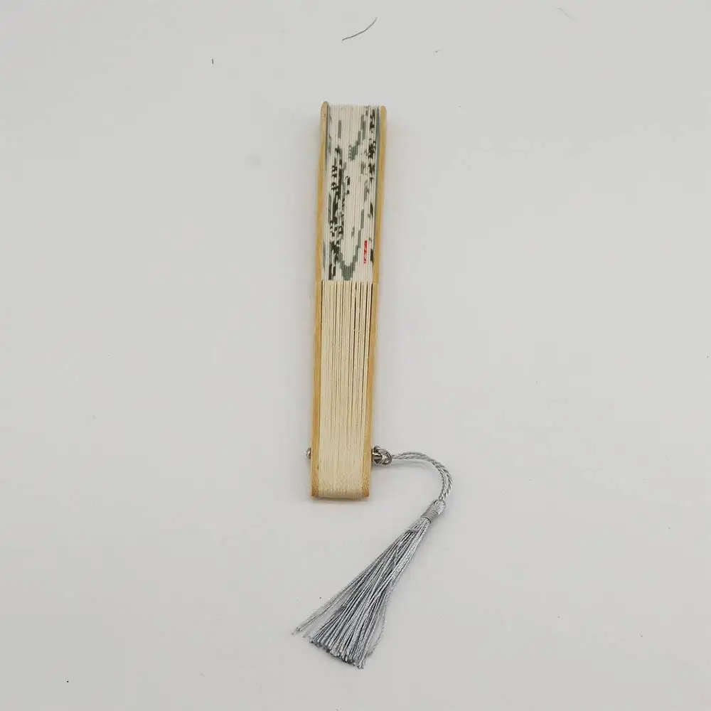 

Art Craft Silk Folding Bamboo Pattern Japanese Dance Hand Held Silk Fan Hand Held Flower Fan Folding Fan Photo Prop Tool