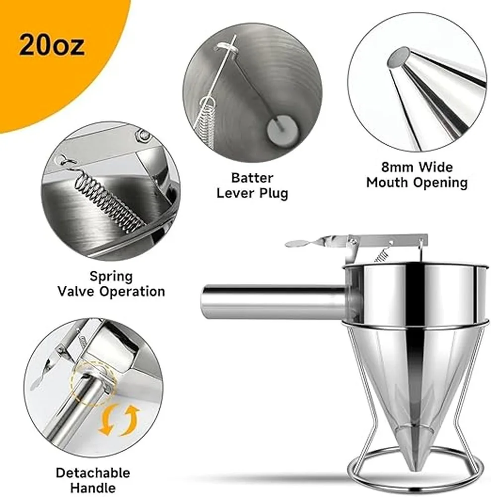 Butter Dispenser Funnel Cake Dispenser Batter To Fill Muffin Tins And Balls MaterialThe