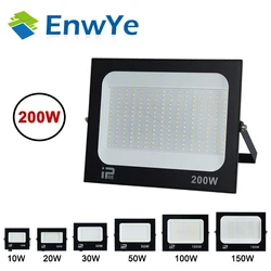 LED Flood Light Spotlight AC220V 100W 200W IP66 Waterproof LED Black Shell Garden Street Gate Wall Floodlights