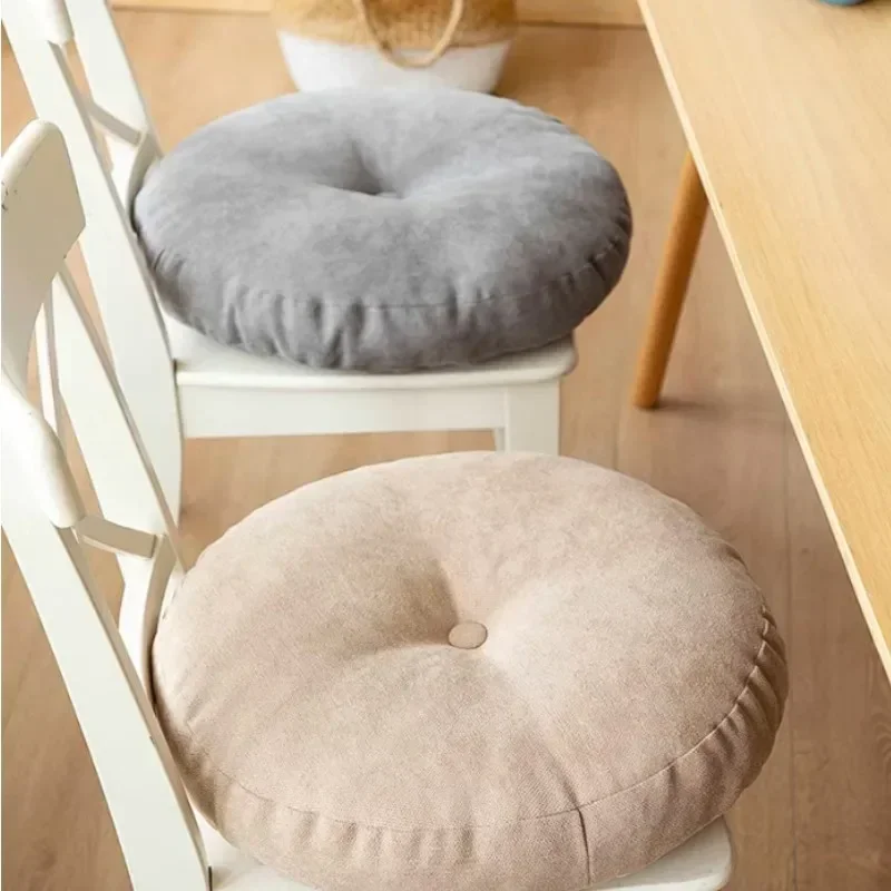 

Floor Seat Cushion Thickened Meditation Chair Cushion Japan Style Simple Futon Round Cotton and Linen Tatami Balcony Cushions 방석