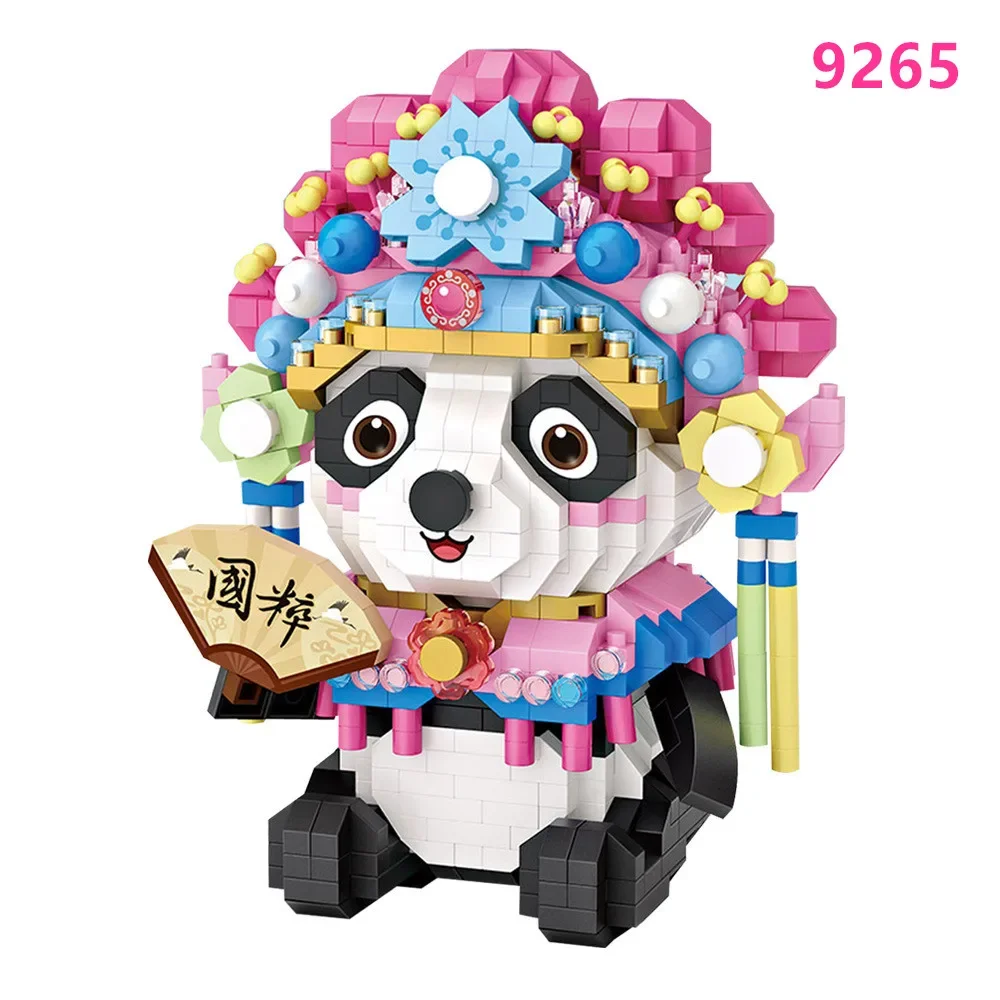 LOZ MINI Blocks Teens Building Toys DIY Bricks Puzzle Chinese Culture Beijing Opera Panda Home Decor Gift 9265 8101 8102 8107