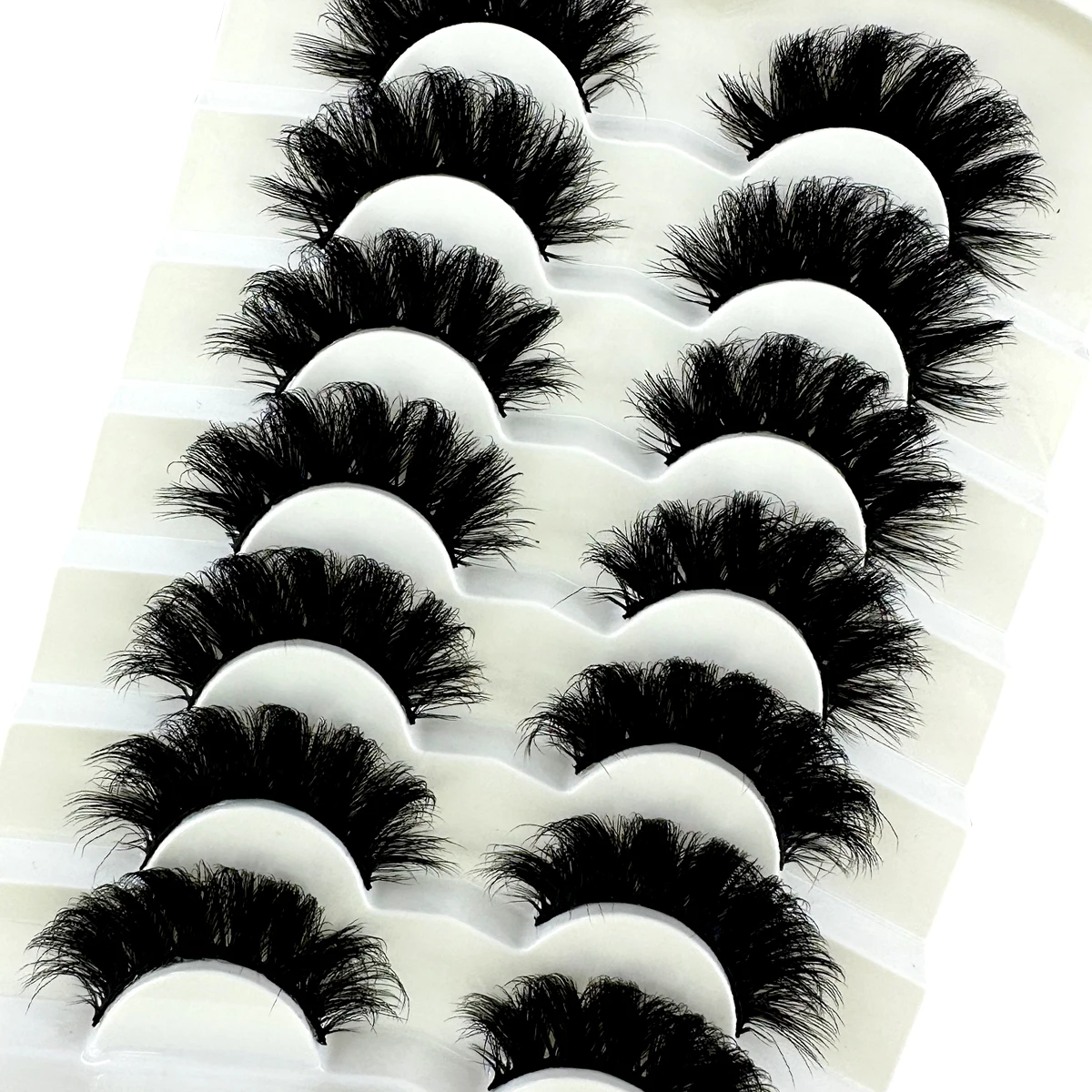 New 7Pairs Eyelashes Faux Mink Eyelashes Long Lasting 3D Fluffy Mink Lashes Dramatic Volume lashes Extension Thick Long