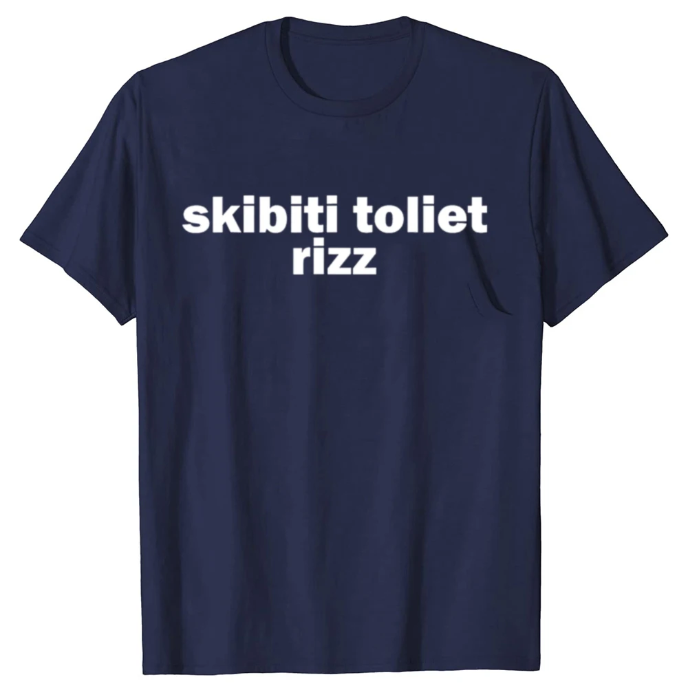 Skibiti Toilet Rizz Funny Viral Influencer Brain Rot Slang T-Shirt Cotton Funny Gifts Unisex Summer Tops Custom Graphic Tshirts