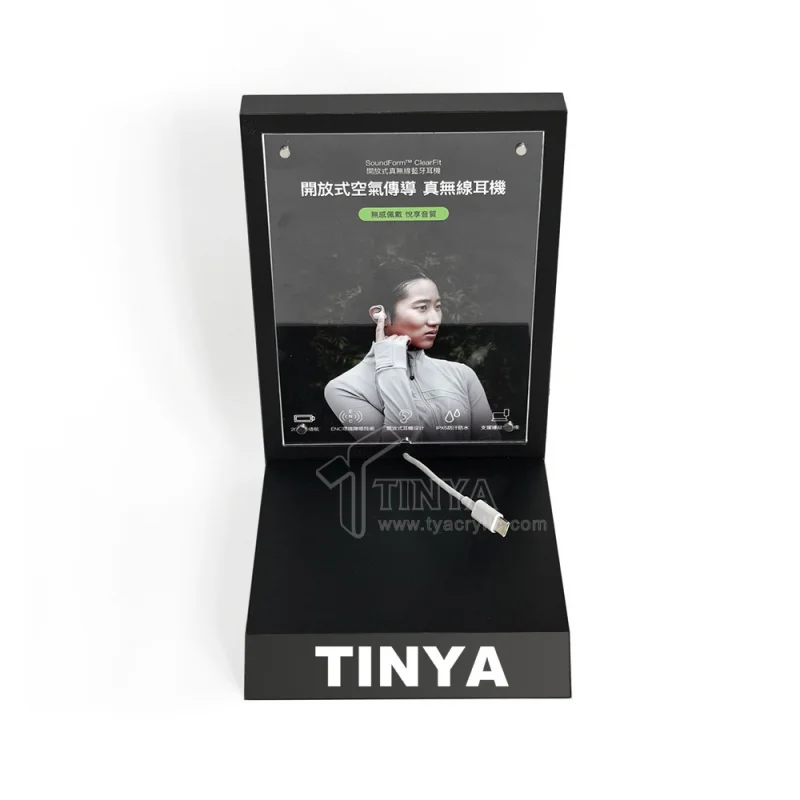 custom.Tinya Custom Perspex Display TWS Earbuds Display Stand Acrylic Earphone Display
