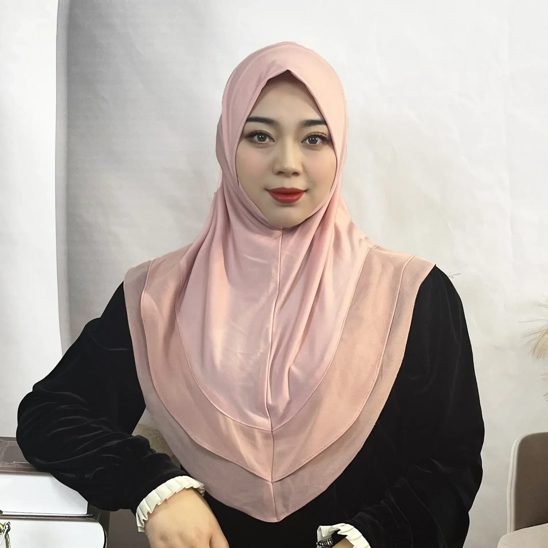 

Малайзийские повязки на голову, шапки, тюрбан Рамадан для модных женщин, мусульманский мгновенный хиджаб, цельный шали Амира, повязка на голову Химар, шарф Femme