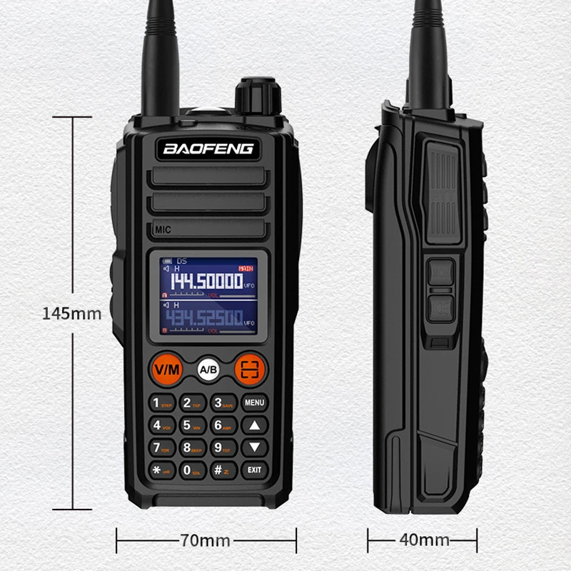 UV-27L BAOFENG 워키토키 UV-27 프로 맥스 양방향 라디오, 트라이 밴드 지지대, C타입 충전 BF-UV27L, FM 휴대용 인터콤, 신제품