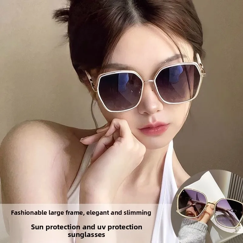 Fashion Oversized Cycling Sunglasses Women Big Frame Gradient Traveling Glasses Hiking Riding Eyewear Street Photography Glasses
