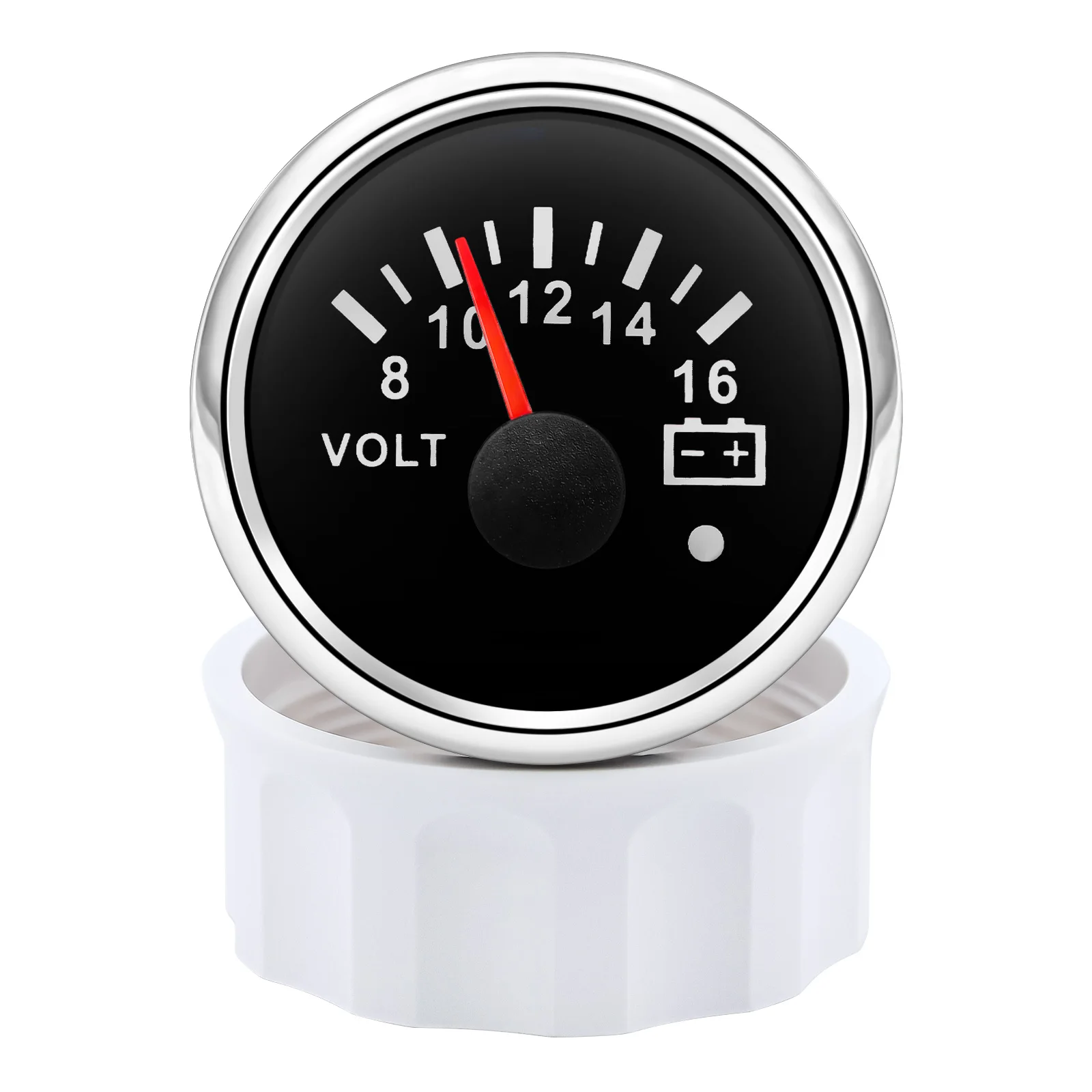Auto- und Boot-Booster-Alarmanzeige 2'' 52mm Öldruckmesser Wasserstandsmesser Kraftstofftemperatur 12V 24V Voltmeter Zubehör Messgerät – Detail 29