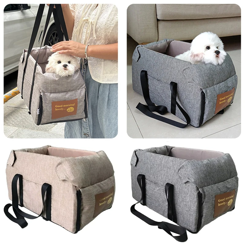 

Pet Car Seat Central Safety Carrier Bag Portable Travel Carrier for Cat Small Dog Fully Detachable Washable Pet Supplies