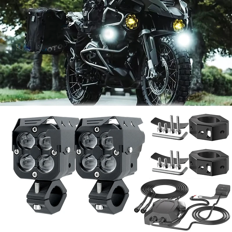 

Motorcycle Auxiliary Headlights Fog Lights Spotlights accessories for R1200GS F800GS K1600 Universal Motorcycle Fog Lamps