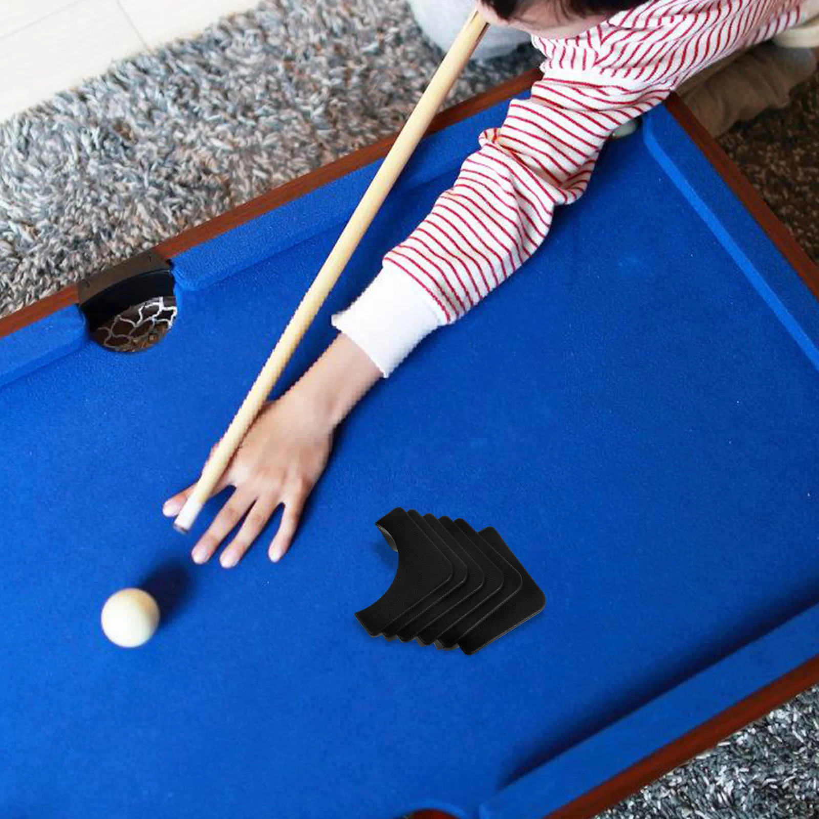 

2 Sets Pool Table Accessories Liners for Billiard Plastic Pocket Replacement Ball Press Hole
