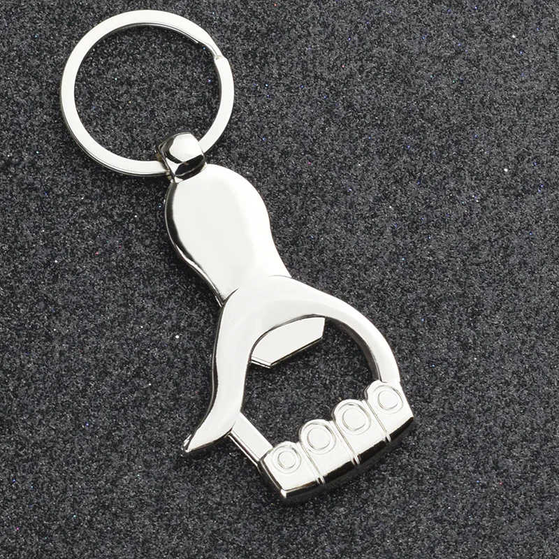 Personalized Metal Thumb Bottle Opener Palm style Keychain Car Key Pendant Creative Beer Bottle Opener Event Gifts Small Prize