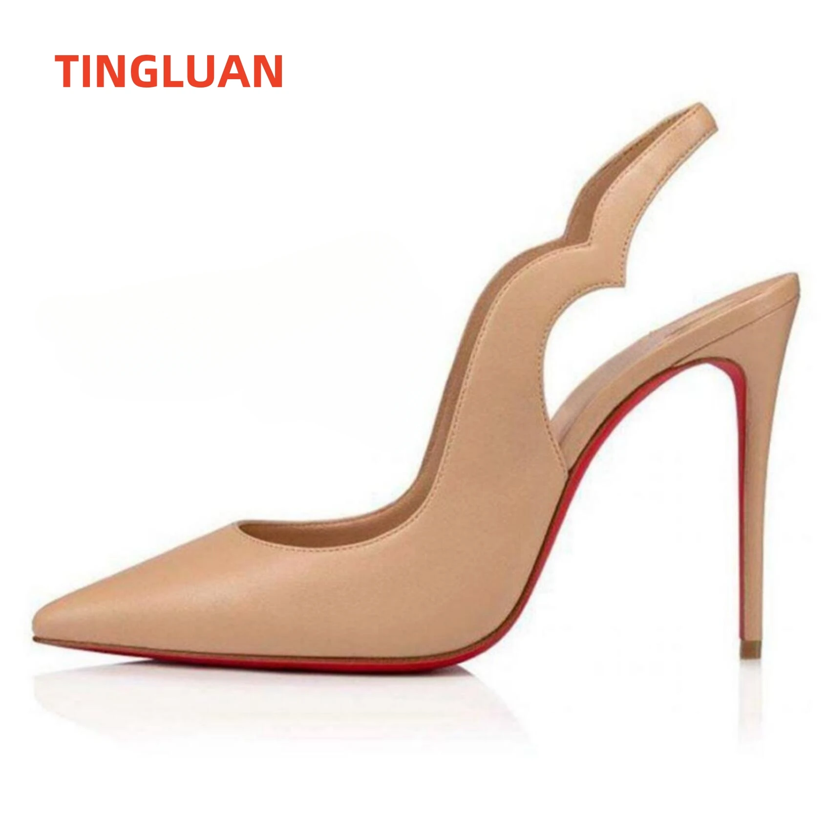 

Sandals High Heels Shoes Red Bottoms Nude Black Patent Leather 8cm 10cm 12cm Thin Heel Pointed Toes Sandals Size 34-44