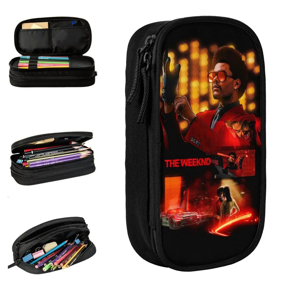 Classic The Weeknd Rapper Singer Pencil Cases Pencilcases Pen Holder Kids Large Storage Bag Office Gift Stationery