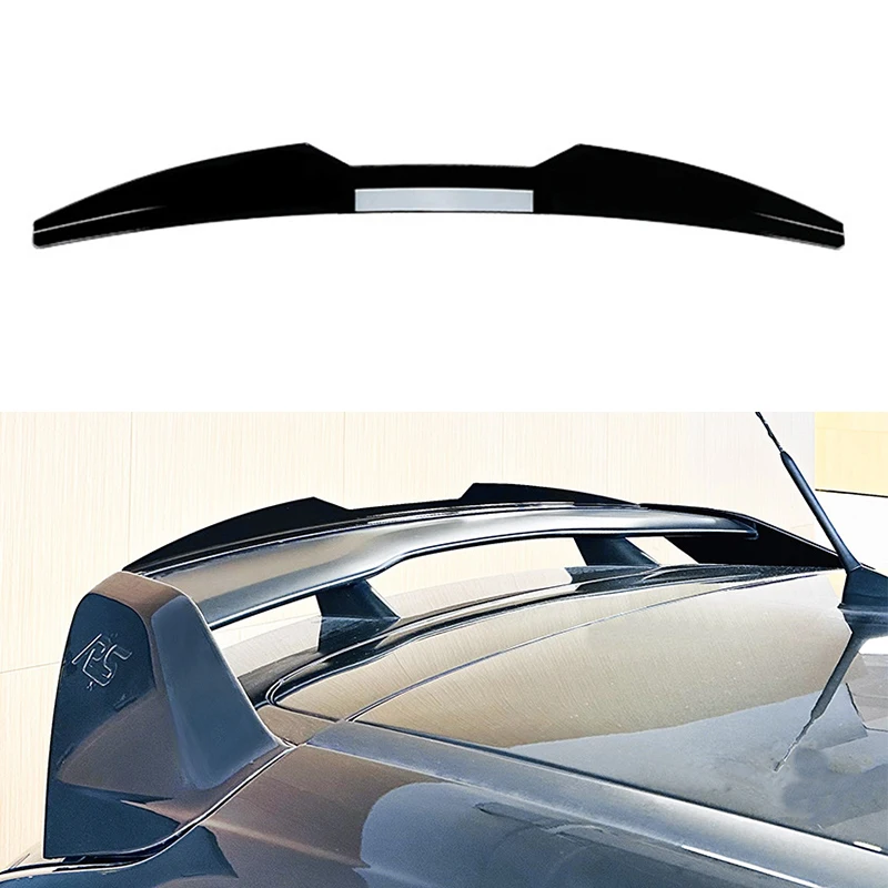 

Glossy black/Carbon look Car Rear Roof Trunk Spoiler Rear Wing Lip Trim Sticker Styling Body Kit For Ford Focus MK3 RS 2011-2018