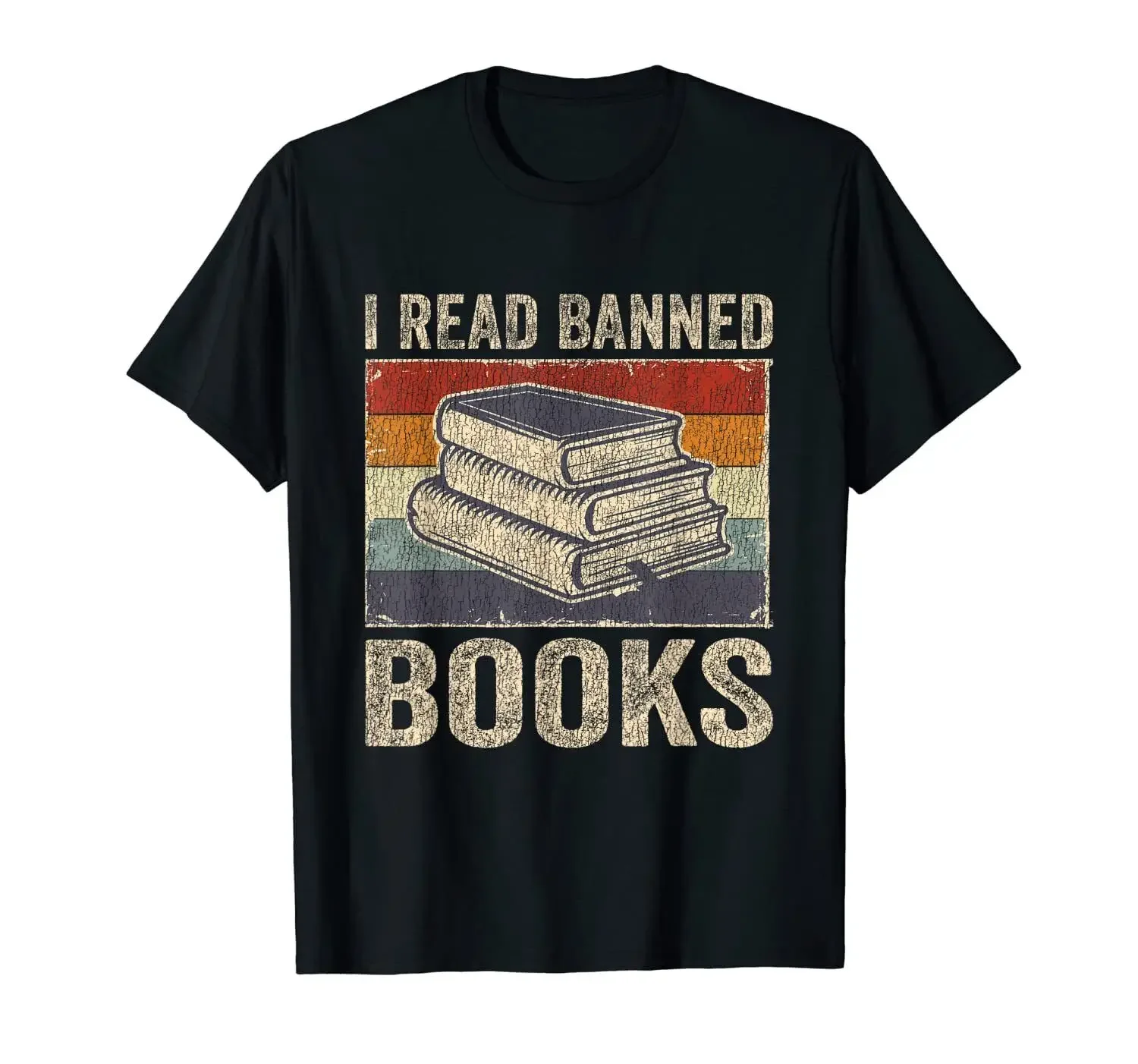 USA I Read Banned Books Week Librarian Freedom Reader Nerd Men T-Shirt