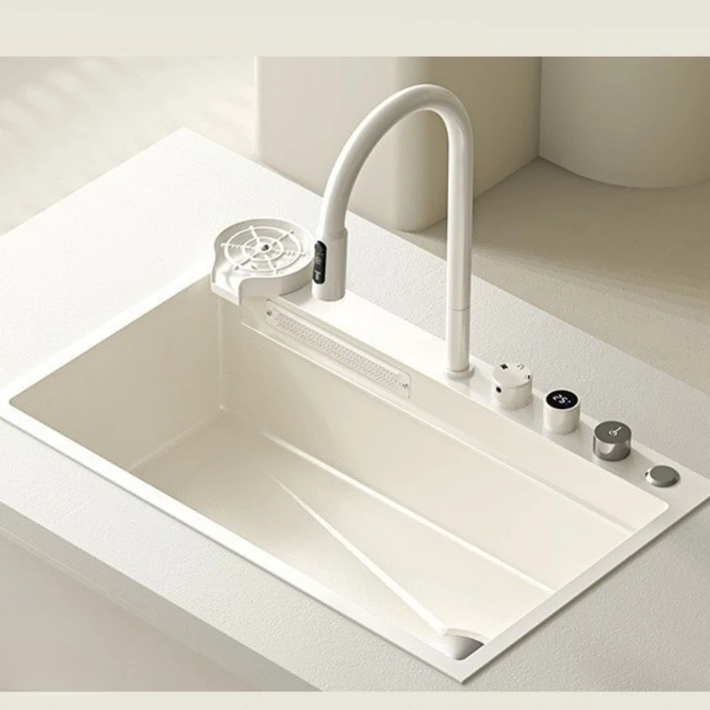 シンクナノ304ステンレス製野菜洗い桶 クリーム色の風の白 キッチン家庭用シンク