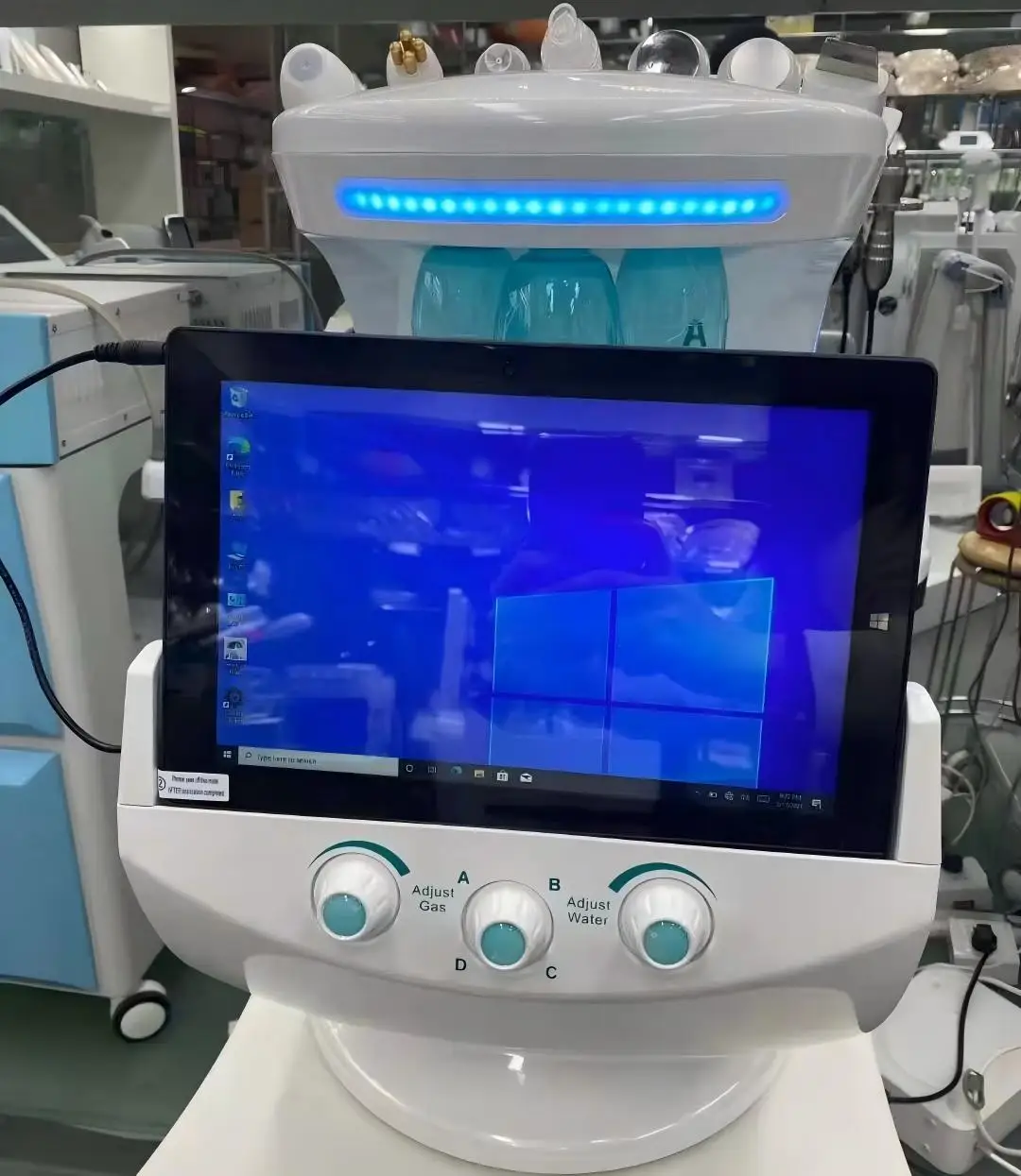 New 7 in 1 Smart Ice Blue Hydra Oxygen  Diamond Peeling Machine Skin Cleaning Skin Analyzer Hydrodermabrasion Facial Machine