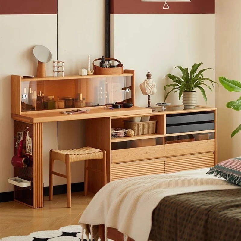 Dresser, household small apartment integrated bedside makeup table, bedroom removable storage dressing table
