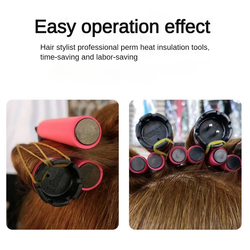 12Pcs Perm Heat Insulation Clip Professional Anti-scald Heat Insulation Clip Beauty Salon Hair Rollers Perm Hair Styling Tool