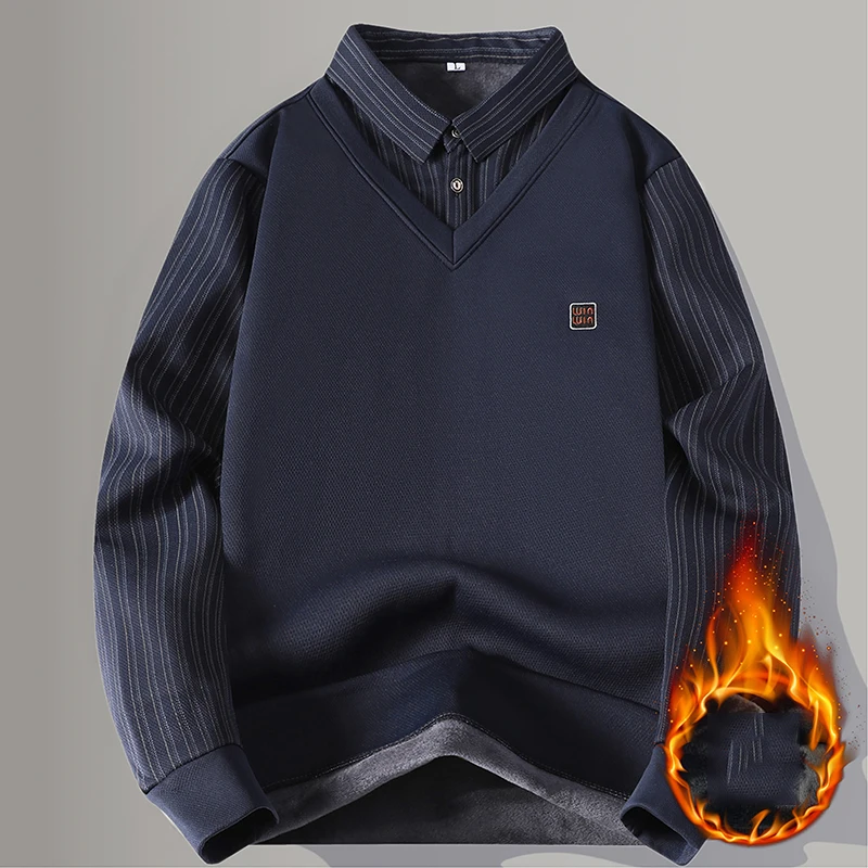 Fashion Sweater Male Men Clothing Pullover Autumn Men's Streetwear Casual Knit Men's Jumpers Spring Sweat-shirt Solid Color