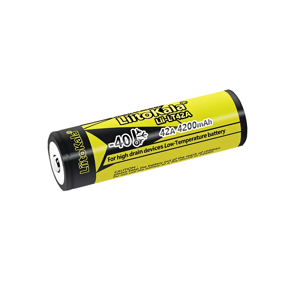 1-26PCS LiitoKala LT42A-JT 21700 4200mah 3.7V Rechargeable Battery 45A High Power Discharge for -40° Low-temperature battery