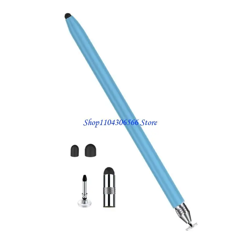 02DD Precisions Styluses Pen Two Tip Design Soft Silicone Nibs Screen Protections Mul