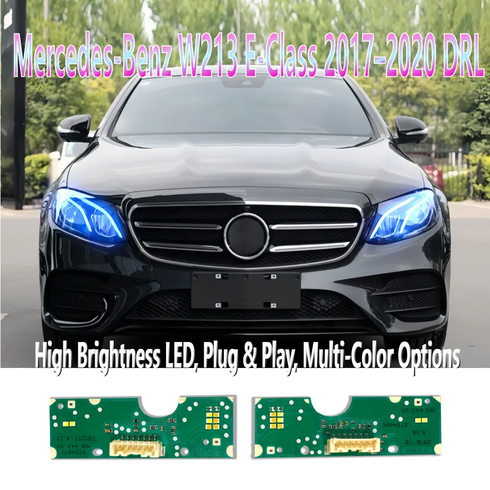

Red Blue Yellow LED Panel Daytime Running Lights Red Multicolor Yellow Daytime Running Benz w213 E 2017-2020 LCI DRL Lights