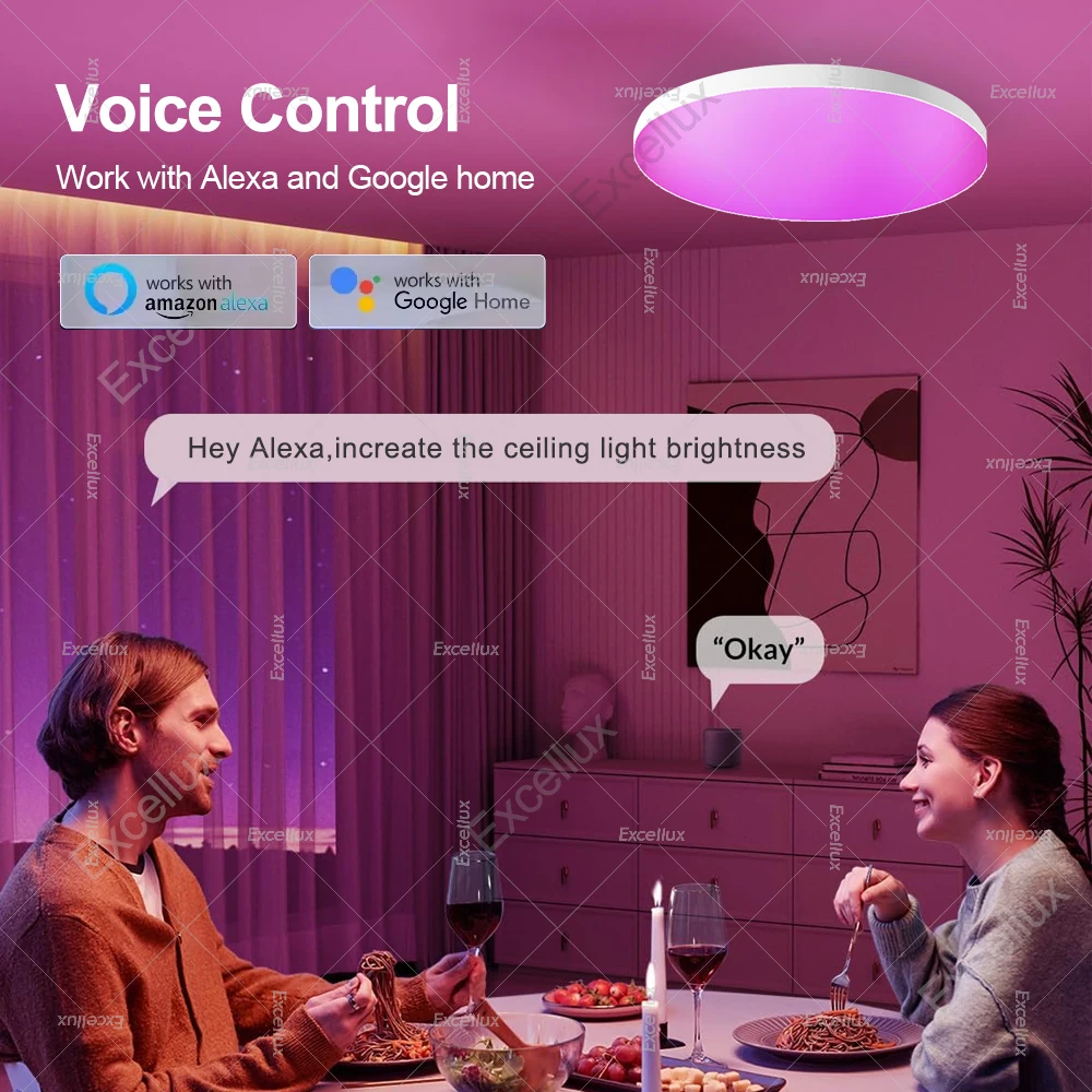 24W 40W Tuya Zigbee Ceiling Light RGBCW Led Ceiling Lamp Smart Life APP Control Works With Alexa Google Home Bedroom Home Decor