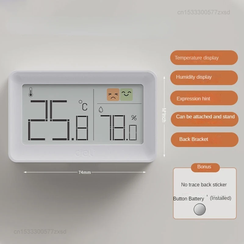 Xiaomi termometer elektronik, stasiun cuaca higrometer untuk rumah dalam ruangan presisi tinggi dengan pengontrol suhu jam meja