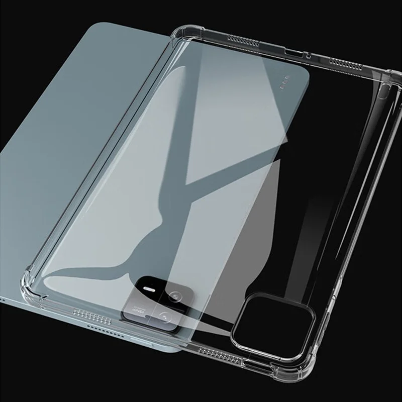 Capa traseira transparente em TPU macio, capa para Xiaomi Pad 6 Pro 2023, Pad5 Pro, Redmi Pad SE 11, Pad 10.61, Mi Pad 4 Plus, 10.1