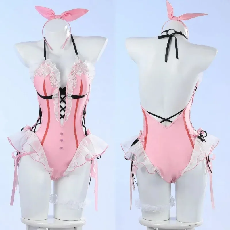 Нарака: Bladepoint Feria Shen Косплей Костюм Розовый Купальник Feria Боди и аксессуары Наряд