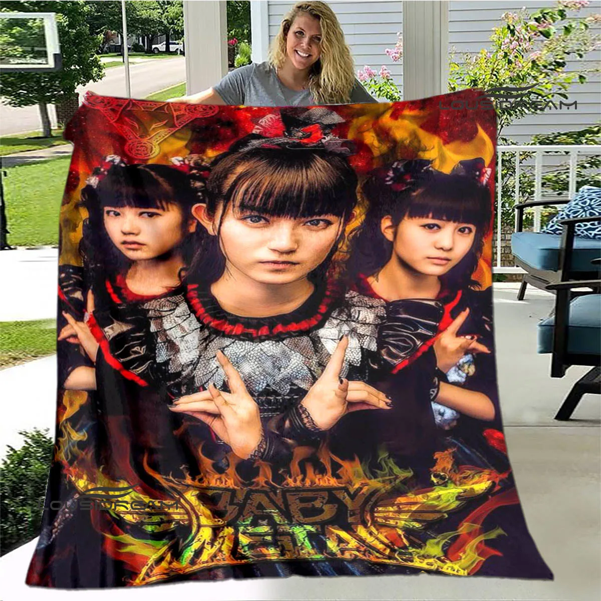 Babymetal combination blanket Flange Warm blanket home travel blanket soft and comfortable blankets picnic blanket birthday gift