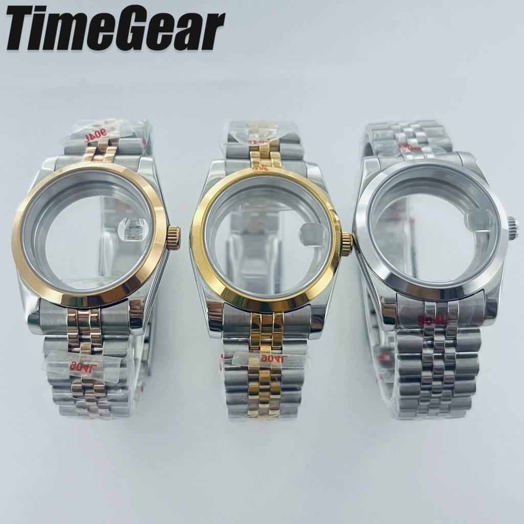 36mm/40mm Für VH31 NH34 NH35 NH36 NH38 NH39 Uhrwerk Jubilee-Armband Saphirglas Uhrengehäuse Für 28,5mm Zifferblatt Zubehör