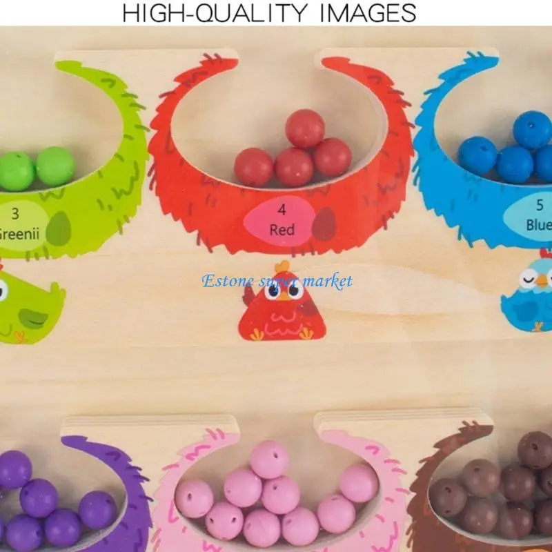 090B Pen Control Training Maze Puzzle Toy for Toddlers Bead Maze Board Developmental Children Color Sorting To