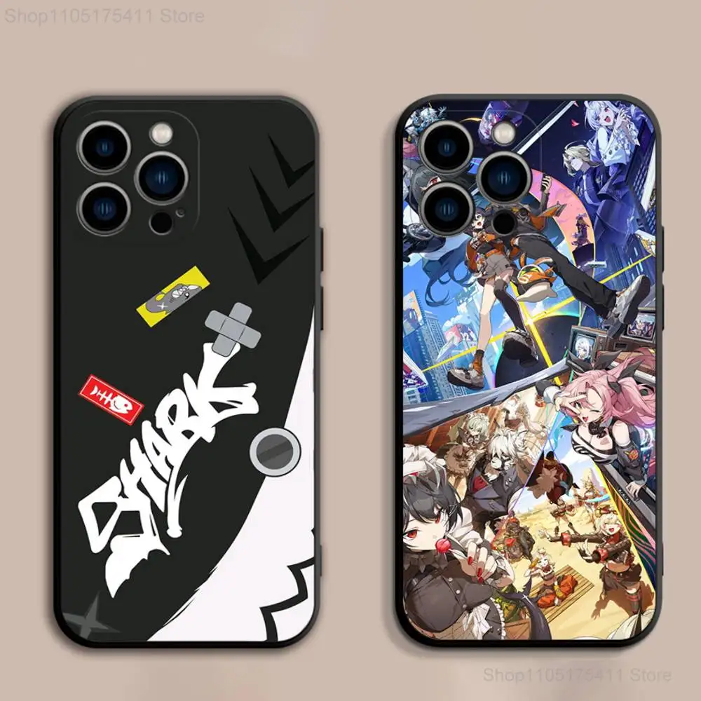 Zenless Z-Zone Zero Phone Case For iPhone 17,16,15,14,13,12,Pro,Max,Plus,E,SE4,Air,Mini Black Soft Cover