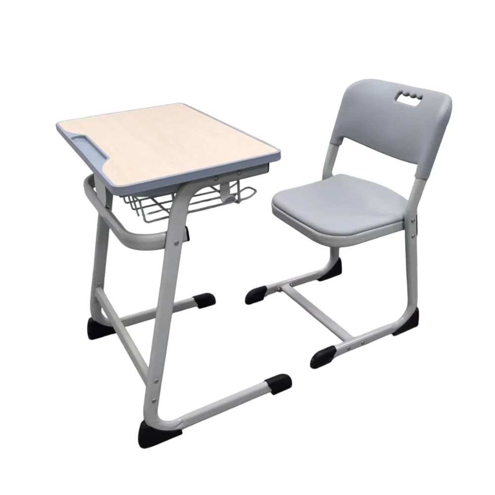 الجملة الأثاث المدرسي مكتب الطالب وكرسي الشركة المصنعة واحدة معدنية مريحة طاولة وكرسي الفصول الدراسية مجموعة #4