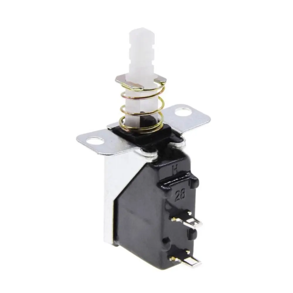 1PCS Straight Key Self-Locking Switch SW-3-2 Power Switch 2/3Pin Outer Spring For Range Hood 250V 5A