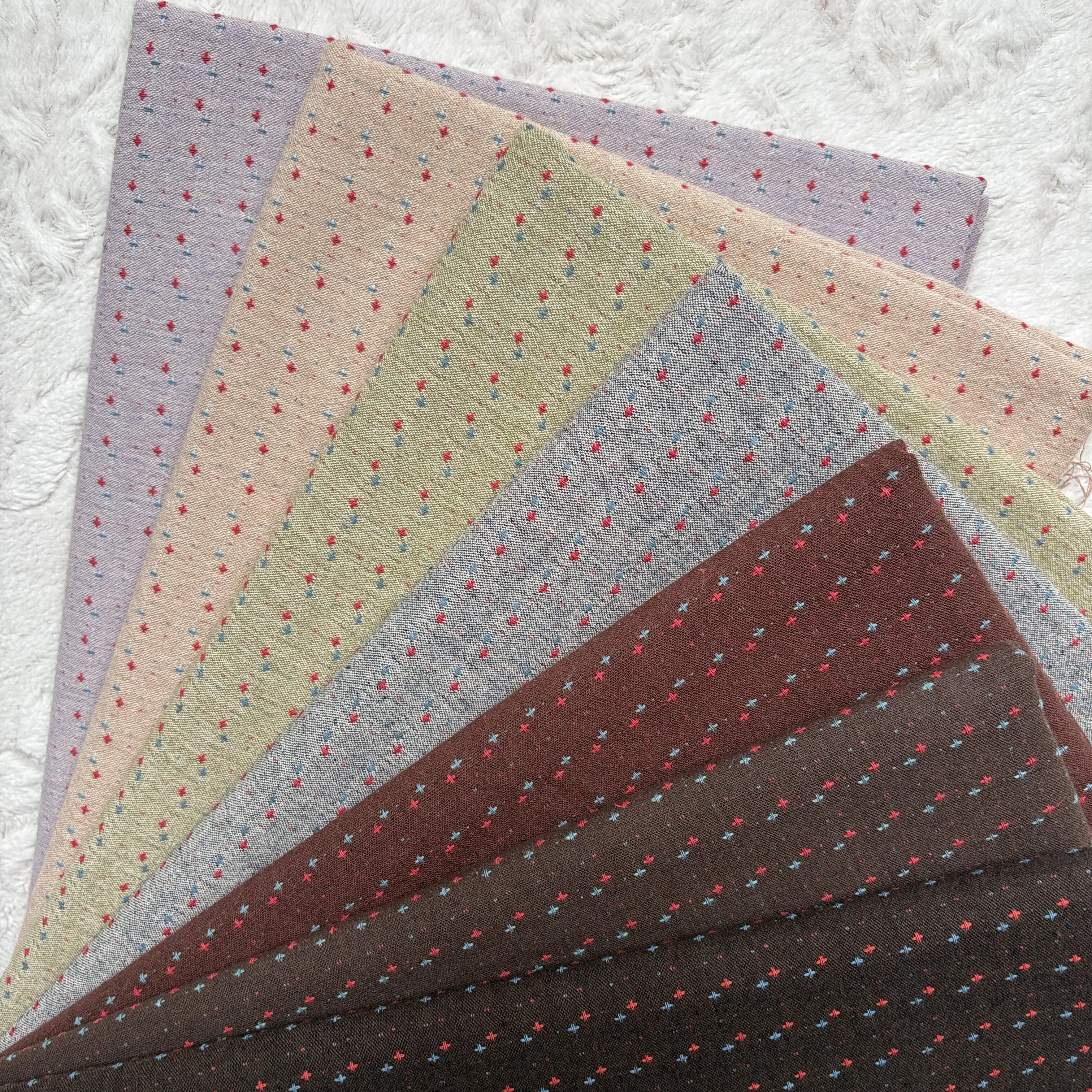 50*70cm Japanese Yarn Dyed Cotton Fabric for DIY Doll Basic Patchwork Purse Sewing Quilting Craft Yarn-dyed Cloth tissus