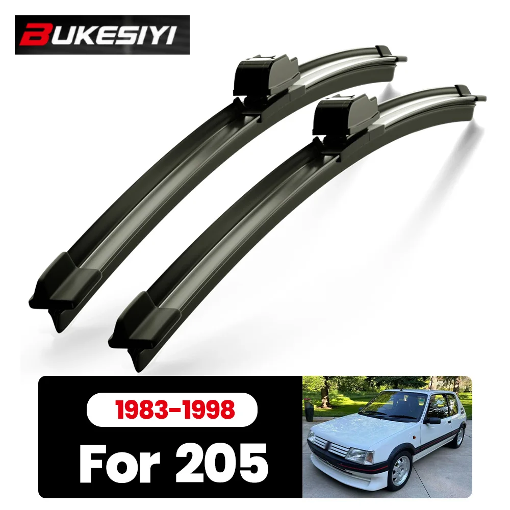 2PCS Front Wiper For Peugeot 205 1983-1998 Silent Durable High Quality Windshield Wiper Blades Accessories 1991 1995 1996 1997