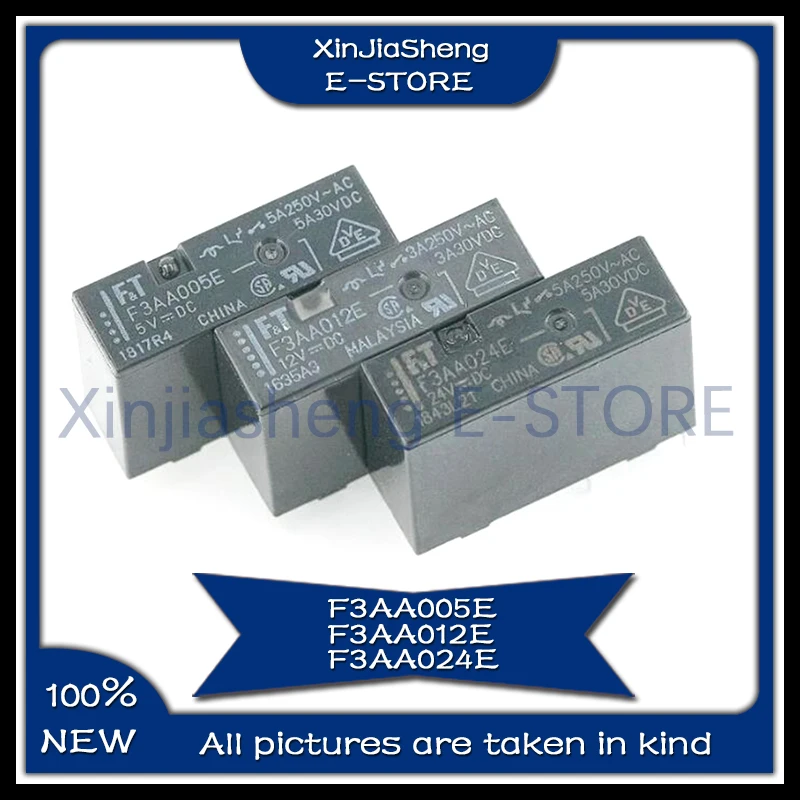 10PCS/LOT F3AA005E F3AA012E F3AA024E 5V 12V 24V 3A 5A 10A DIP4 relay 100% New Original In Stock