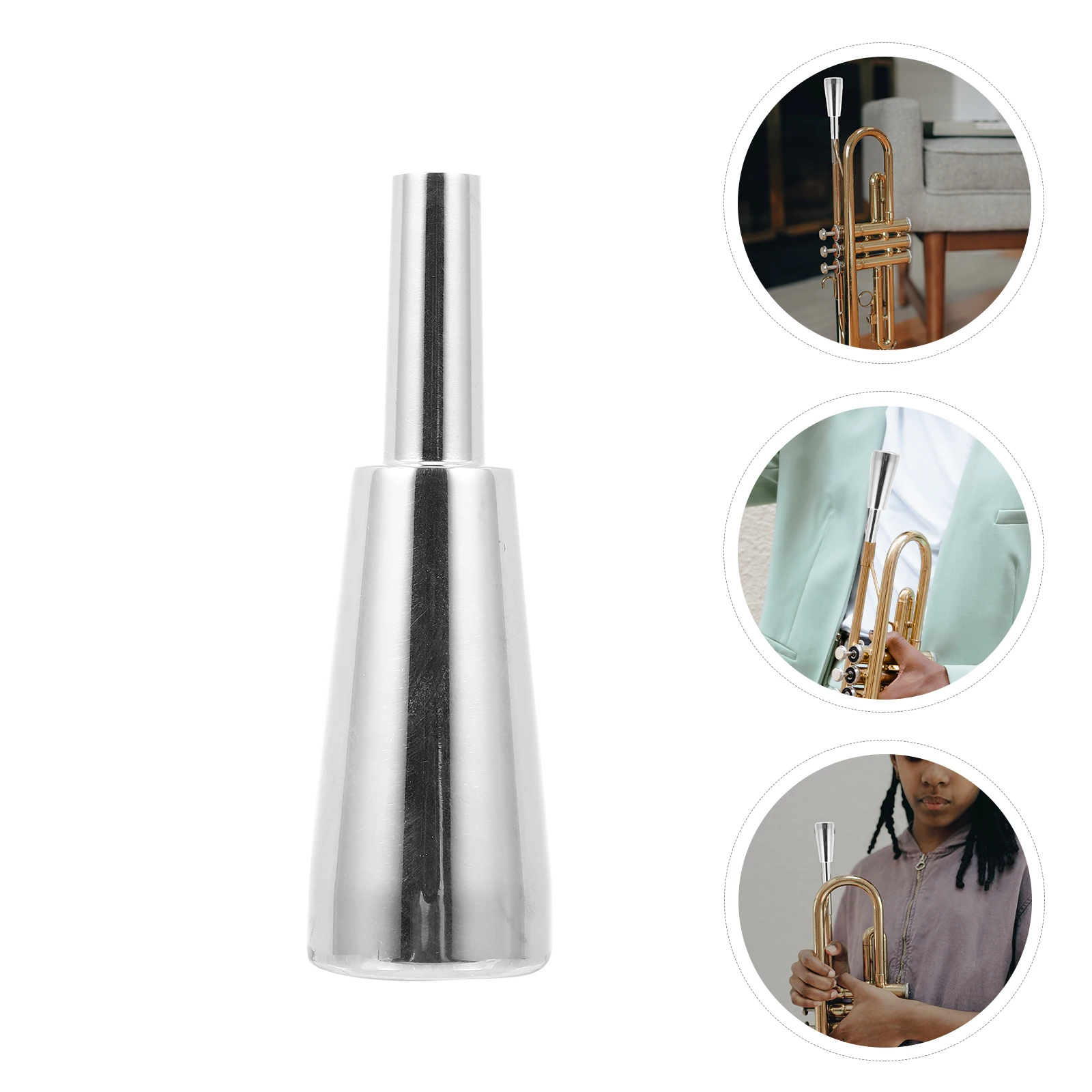 

Mouthpiece Replacement Professional Durable Silvering Trumpet Accessory Portable Musical Instrument Supply Gift For