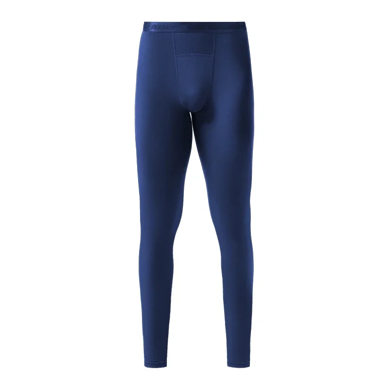 Men's single thin long johns,tight-fitting youth leggings, warm pants,autumn-winter slim base layer pants,cotton-polyester pants